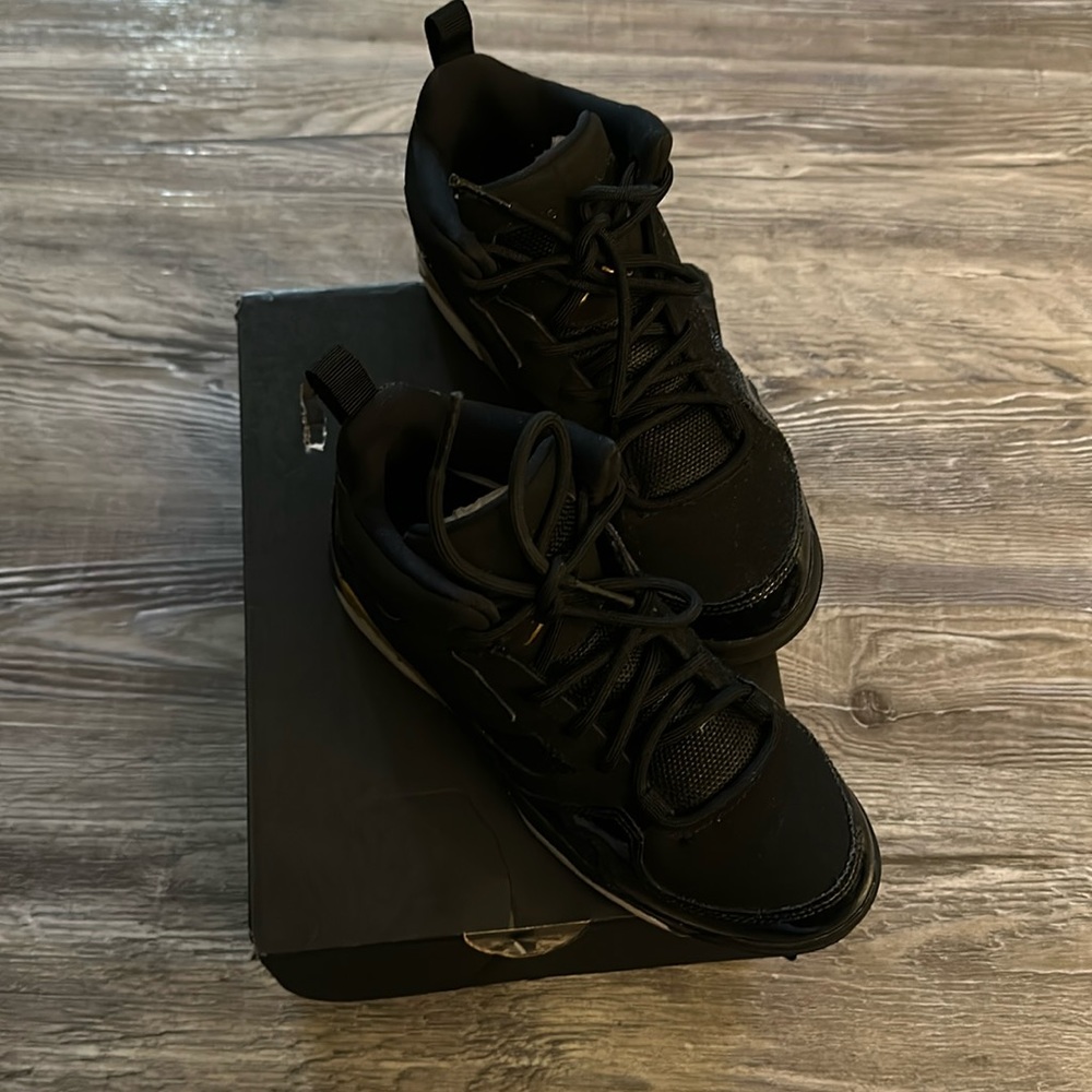 Kids Size 1- Jordan Flight Club 91 Black Metallic Gold